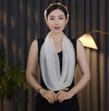 Summer 04 New Solid Color Sun Protection Necklace Scarf Fashion Versatile Sun Protection Neck Scarf Lazy Scarf