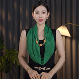 Summer 04 New Solid Color Sun Protection Necklace Scarf Fashion Versatile Sun Protection Neck Scarf Lazy Scarf